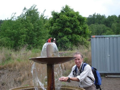John Nudds sampling 8000 year old water